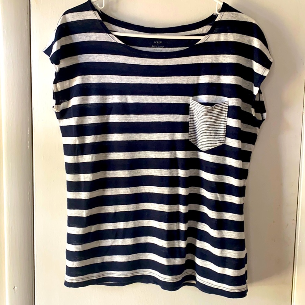 J.Crew linen striped tshirt